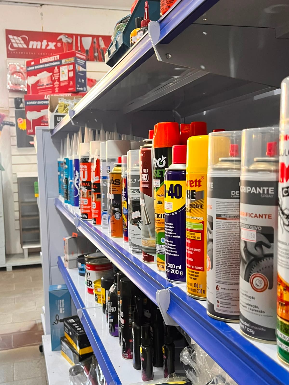 Sprays, lubrificantes e silicones